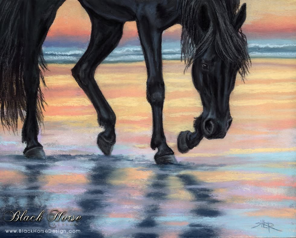 To the Sea - Horse Painting